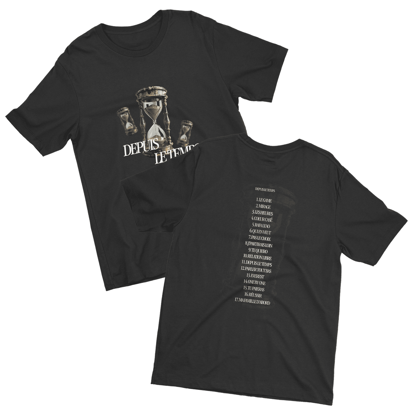 DEPUIS LE TEMPS - T-SHIRT HORLOGE DE SABLE